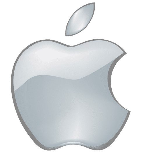 Logo de Iphone de plata