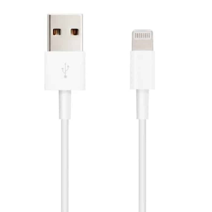 Cable Nanocable de USB a Lightning para iPhone en blanco