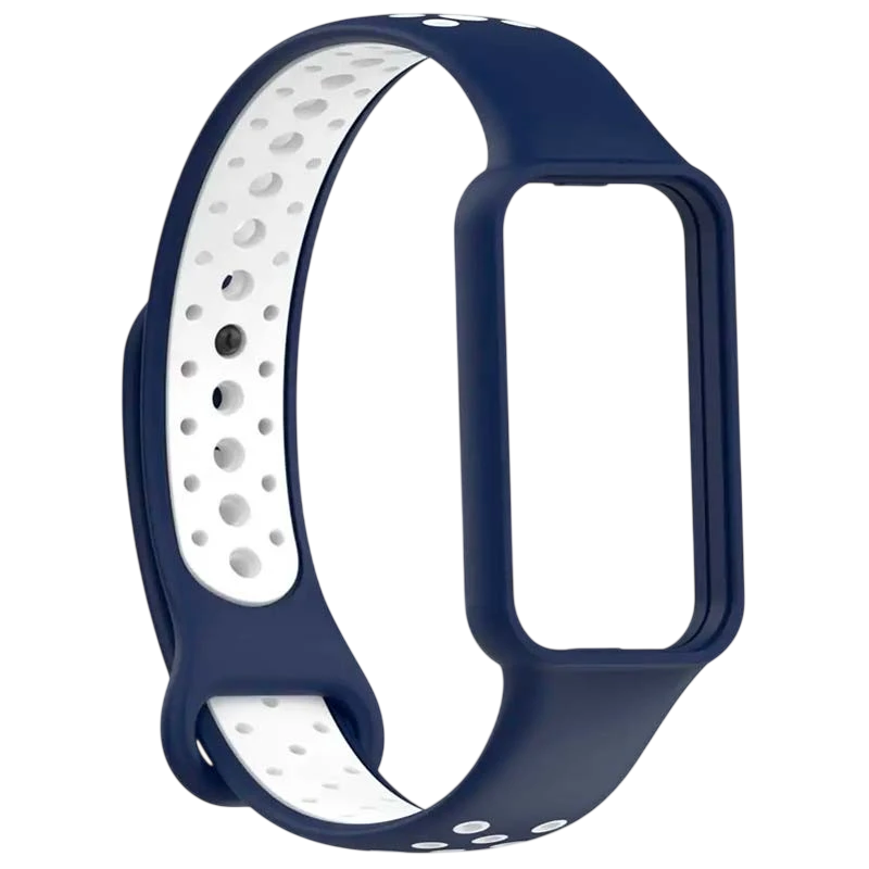 Correa Amazfit Band 7 Dual Color Azul+Blanco
