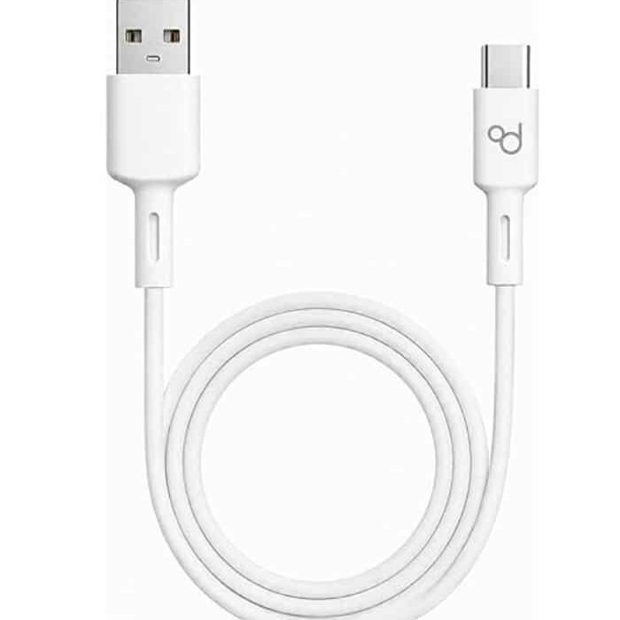 Cable AISENS USB 2.0 de 60 W con conector Lightning en blanco