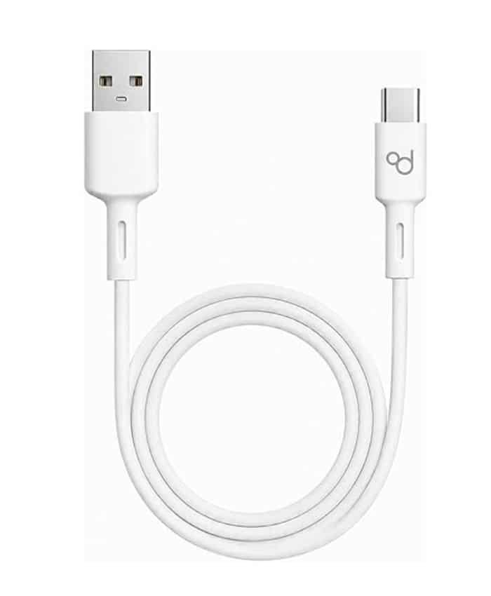 AISENS - Cable USB 2.0 3A 60W Apple, tipo USB-C/M-USB-C/M, Blanco, 1.0m
