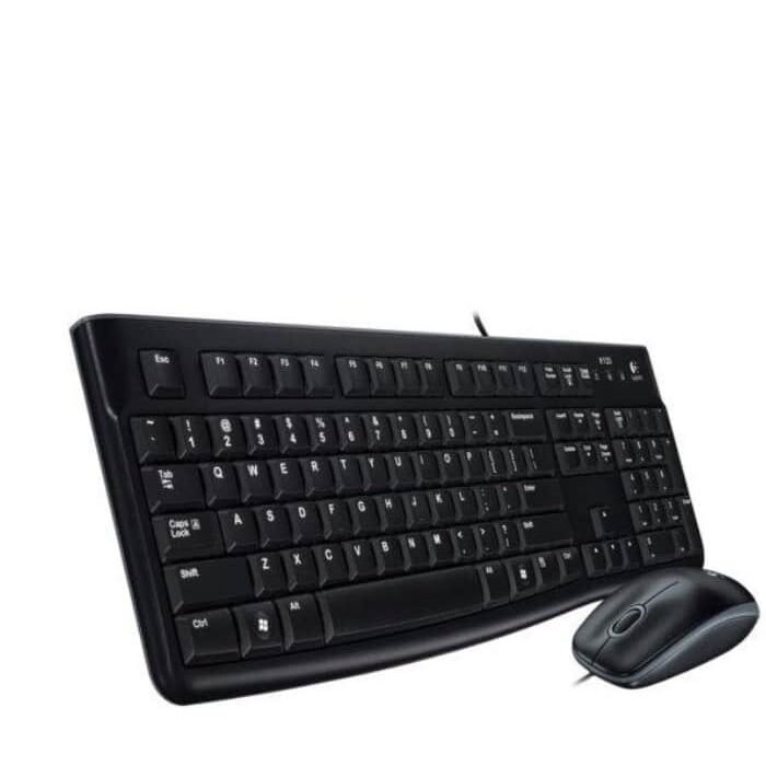 Pack Logitech MK120 con teclado y ratón con cable en negro