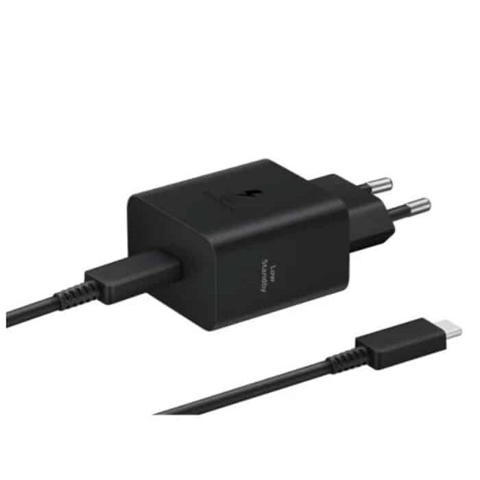 Cargador Samsung de 45 W en negro con su cable USB-C