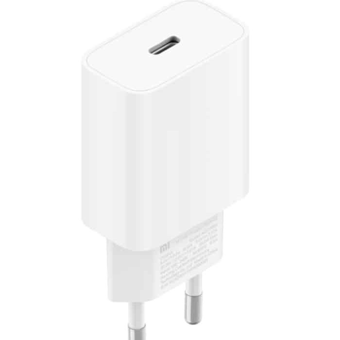 Cargador Xiaomi Mi de 20 W en blanco para consola portátil y móvil