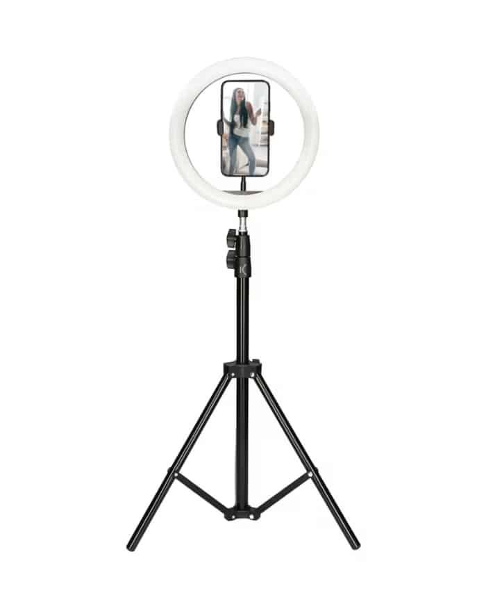 KIT STUDIO LIVE MAX ARO DE LUZ CON TRÍPODE SUELO 1,60 M PARA SMARTPHONE